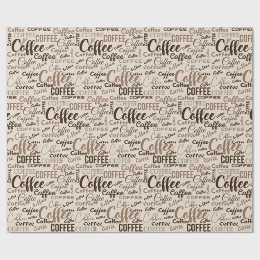 Kaffeewahnsinn Geschenkpapier (Flach)