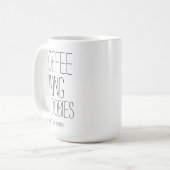 Kaffeewandern & Dobermänner Name hinzufügen Kaffeetasse (Vorderseite Links)