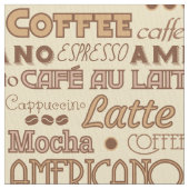 Kaffeeworte Stoff (Nahaufnahme)