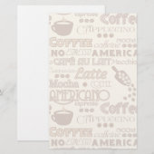 Kaffeewörter Briefpapier (Vorne/Hinten)
