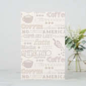 Kaffeewörter Briefpapier (Stehend Vorderseite)