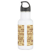 Kaffeewörter Edelstahlflasche (Rückseite)