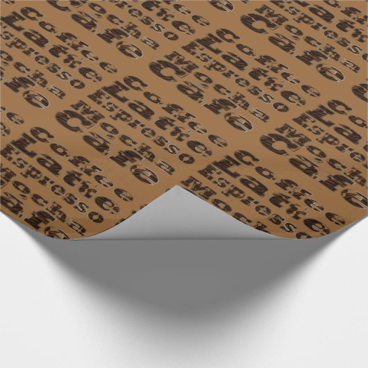Kaffeewörter Geschenkpapier (Ecke)