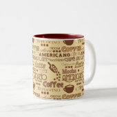 Kaffeewörter Zweifarbige Tasse (VorderseiteRechts)