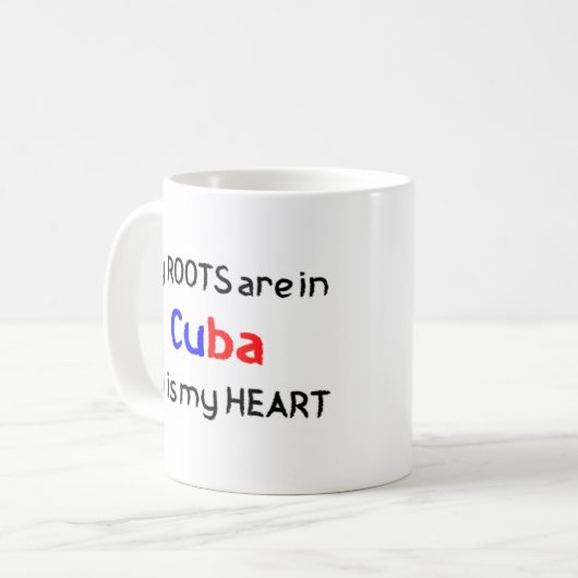 Kaffeewurzeln in Kuba Tasse (Vorderseite Links)