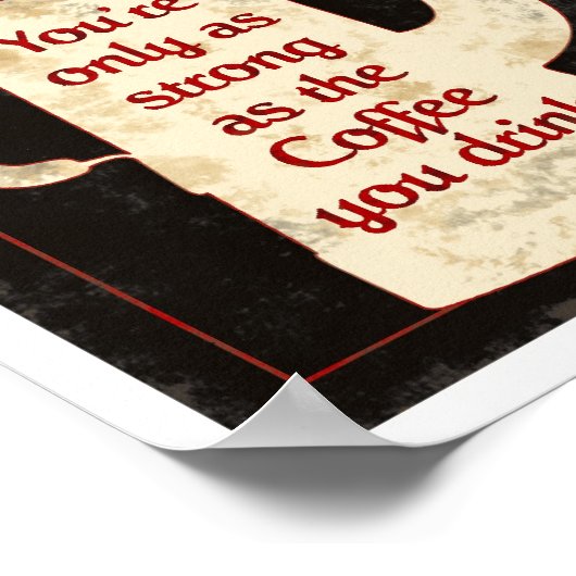Kaffeezeichen1 Poster (Ecke)