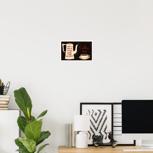 Kaffeezeichen1 Poster (Heimbüro)