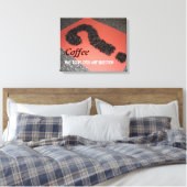 Kaffeezeichen mit Kaffeebohnen Leinwanddruck (Insitu (Schlafzimmer))