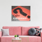 Kaffeezeichen mit Kaffeebohnen Leinwanddruck (Insitu (Wohnzimmer))