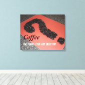 Kaffeezeichen mit Kaffeebohnen Leinwanddruck (Insitu (Holzboden))