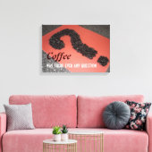 Kaffeezeichen mit Kaffeebohnen Leinwanddruck (Insitu (Wohnzimmer))