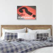 Kaffeezeichen mit Kaffeebohnen Leinwanddruck (Insitu (Schlafzimmer))