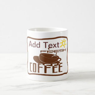 Kaffeezeichen, Name hinzufügen Kaffeetasse