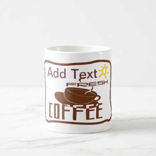 Kaffeezeichen, Name hinzufügen Kaffeetasse (Mittel)