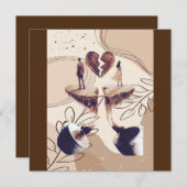 Kaffeezeit, alles was wir brauchen ist Kaffee, Kaf Einladung (Vorne/Hinten)