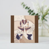 Kaffeezeit, alles was wir brauchen ist Kaffee, Kaf Einladung (Stehend Vorderseite)