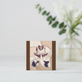 Kaffeezeit, alles was wir brauchen ist Kaffee, Kaf Quadratische Visitenkarte (Stehend Vorderseite)