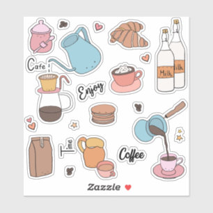 Kaffeezeit Aufkleber
