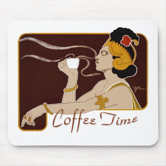 Kaffeezeit CC0224 Art Nouveau Mousepad (Vorne)