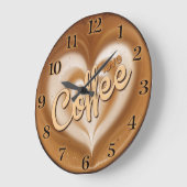 Kaffeezeit Decorationswand Große Wanduhr (Winkel)