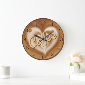 Kaffeezeit Decorationswand Große Wanduhr (Zuhause)