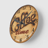 Kaffeezeit Decorationswand Runde Wanduhr (Winkel)