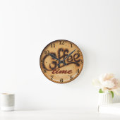 Kaffeezeit Decorationswand Runde Wanduhr (Zuhause)