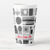 Kaffeezeit der Mama im zeitgenössischen Stil Mitte Milchtasse (Vorderseite)