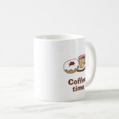 Kaffeezeit - Doughnut und Kaffee Kaffeetasse (VorderseiteRechts)