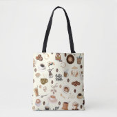 Kaffeezeit Espresso Latte Cappuccino Café Tasche (Vorderseite)