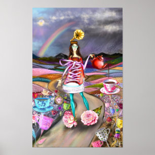 Kaffeezeit-Fantasieposter-Druck Poster