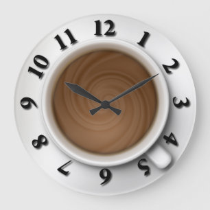 Kaffeezeit große Uhr
