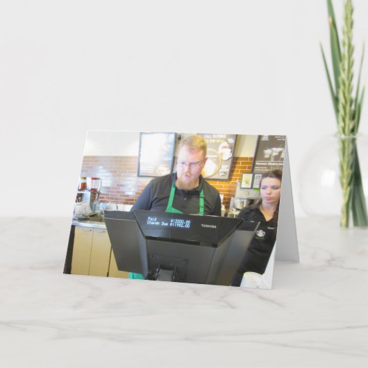 Kaffeezeit-Grußkarte Karte (Vorderseite)