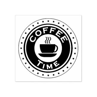 Kaffeezeit Gummi Briefmarke Gummistempel