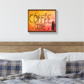 Kaffeezeit Holz Wall Art Leinwanddruck (Insitu (Schlafzimmer))