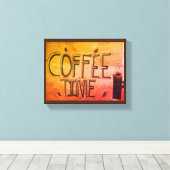 Kaffeezeit Holz Wall Art Leinwanddruck (Insitu (Holzboden))