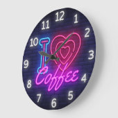 Kaffeezeit Imitate Neonwall Uhr (Winkel)
