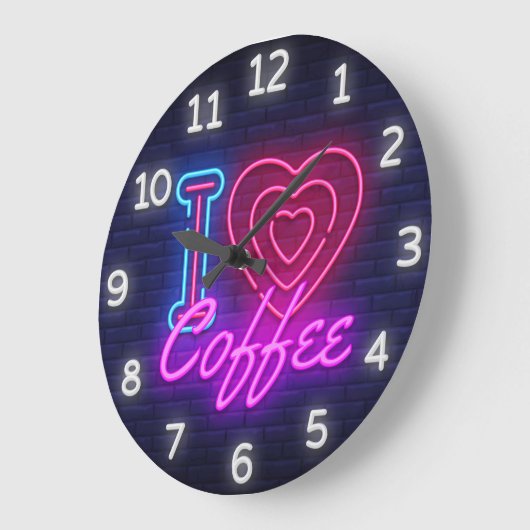 Kaffeezeit Imitate Neonwall Uhr (Winkel)