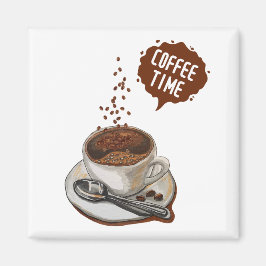 Kaffeezeit Klassische Kunst für Kaffeeliebhaber Br Magnet
