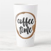 Kaffeezeit Latte Tasse (Vorderseite)