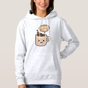 Kaffeezeit lustiger Kawaii-Kaffee Hoodie