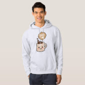 Kaffeezeit lustiger Kawaii-Kaffee Hoodie (Vorne ganz)