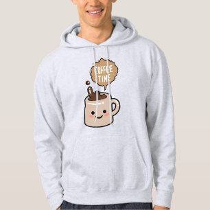 Kaffeezeit lustiger Kawaii-Kaffee Hoodie