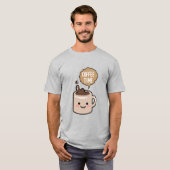 Kaffeezeit lustiger Kawaii-Kaffee T-Shirt (Vorne ganz)