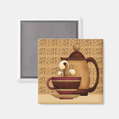 Kaffeezeit Magnet (Vorderseite/Rückseite)