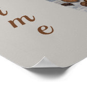 Kaffeezeit mit Bohnen und Becher Foto Fine Art Poster (Ecke)