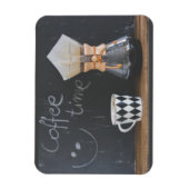 Kaffeezeit mit Cup und Kaffeekanne Magnet (Vertikal)