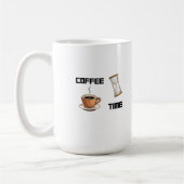 Kaffeezeit mit einer Tasse Kaffee auf einer Kaffee (Links)