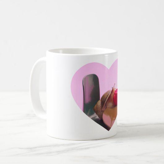 Kaffeezeit mit Schnecke Kaffeetasse (Vorderseite Links)