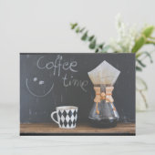 Kaffeezeit Party zusammenbringen Einladung (Stehend Vorderseite)